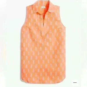 J. Crew Factory Orange Pineapple Print Tunic
